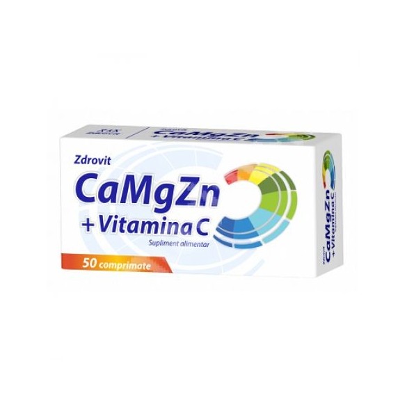 Ca + Mg + Zn + Vit. C x 50 comprimate Zdrovit